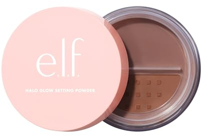 e.l.f. Halo Glow Soft Focus Setting Powder, Silky & Creates Soft Glow without Shine, Smooths Pores & Lines, Vegan & Cruelty-Free, Deep/Rich