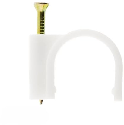 Lot de 100 crochets de fixation Ø6mm - Blanc - Zenitech