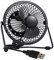 PRO ELEC PEL00858 4 USB Powered Fan - Industrial Style (USB), Black