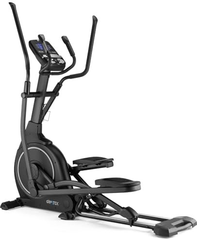 Gymtek XCF7000 Crosstrainer für Zuhause, Ellipsentrainer mit 17 Programmen, Elektromagnetische Widerstand, Bluetooth, Elliptical Trainer bis 150 kg