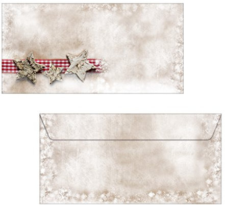 SIGEL DU049 Briefumschläge Weihnachten, Winter Chalet, DIN lang, 25 Stück
