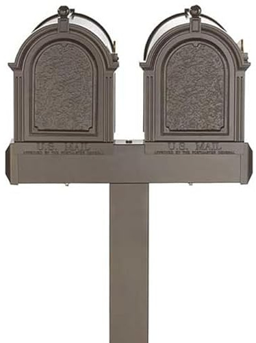 Whitehall Dual Mailboxes and Post Package, French Bronze