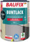BAUFIX Buntlack schwarz, seidenmatt, 1 Liter, Lackfarbe, wasserverdünnbar, für innen & außen, geeignet für Holz/Zink/Beton/Eisen/Mauerwerk