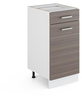 Vicco Küchenunterschrank R-Line, Edelgrau, 40 cm ohne Arbeitsplatte, zur freien Kombination innerhalb modularer Küchensysteme