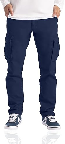 westAce Pantaloni cargo da uomo da lavoro da combattimento di sicurezza cargo 6 tasche, taglia 32-44, Marina Militare, W44 / L32