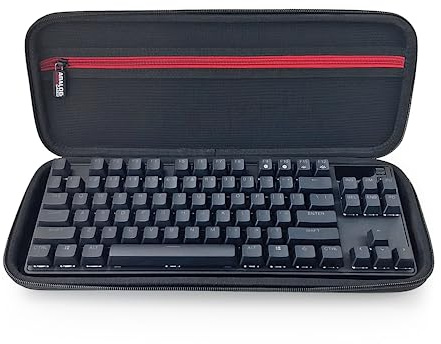 ANALOG CASES Custodie per tastiera meccanica - Custodia rigida ultra leggera Unison, Nero, Keychron K2 / Razer BlackWidow V3, Custodia rigida