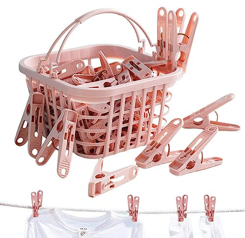 Ditanpu Pinces À Linge, 30 Pinces à Linge durables et Coupe-Vent Pinces à Linge antidérapantes avec Ressort Soli, Pinces à Linge adaptées à la Corà Linge, Sacs Alimentaires, Photos