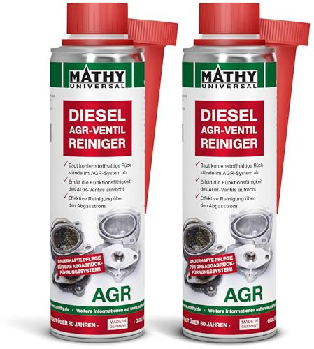 MATHY-AGR Reiniger Diesel (2 x 300 ml) – hochwirksamer Diesel Systemreiniger für Dieselmotoren mit AGR Ventil - AGR Reiniger - Diesel Additiv