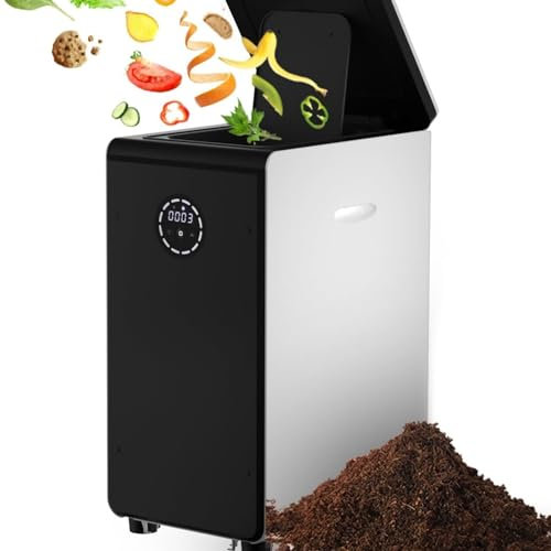 Compostador eléctrico inteligente de 19 litros para cocina, filtro sin necesidad de cambiar, sin deshidratación Tec, máquina de abono para agregar residuos en cualquier momento, contenedor de abono