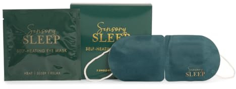 Sensory Retreats - Sensory Sleep Self Heating Eye Mask - Pack of 5 Single-Use Masks, Uncented Heated Eye Mask, Soothing Disposable Sleep Masks with Heat - Ideal Warming Eye-mask for Travel