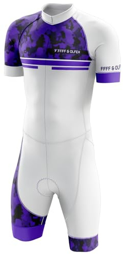 Men's MTB Triathlon Tri Suit Suit Quick-Drying Cycling Skinsuit,Men's Cycling Skinsuit Gel Padded One Piece Trisuit Bike Top Short,TriSuit for Cycling (UP1,M)
