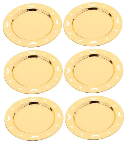 OFFSCH 6stücke Servierplatten Aus Zinklegierung Tablett Für Obst Und Snacks Dekoratives Präsentationstablett Für Partys Und Feiern