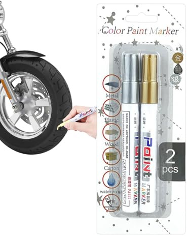 Kustimantu Penna per vernice automobilistica, pennarello per vernice pneumatici | Kit penna per vernice portatile impermeabile per veicoli | Corsa automobilistica ad asciugatura rapida, strumento