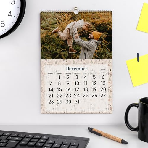 Wanapix | Calendario 2027 da Muro Personalizzato | A4 | Fiori