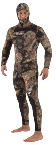 Seac Royal, combinaison en néoprène de 5 mm d’épaisseur pour la plongée en apnée, composée d’une salopette et d’une veste à cagoule