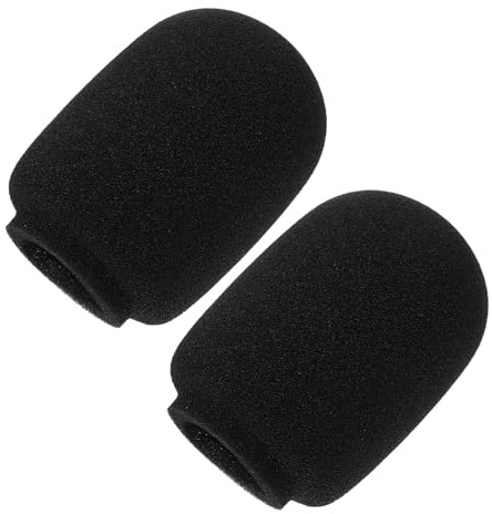 WESIEVYA Fundas Protectoras de Espuma Antipop para Micrófono 2 Unidades, Cubierta Elástica Transpirable, Filtro Antiviento para Micrófonos de Mano, Ideales para Grabación, Podcast