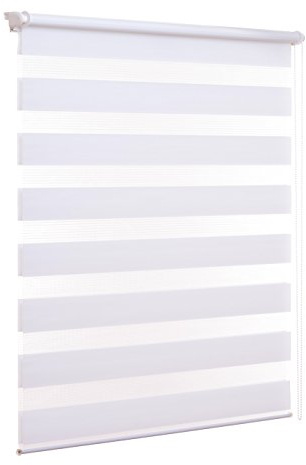 Ventanara® Doppelrollo ohne Bohren Klemmfix Weiß Fenster Duo Rollo verspannt inklusive Klemmträger 60 x 150 cm