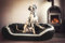 tierlando® Pepper Orthopädisches Hundebett Hundesofa VISCO XL Velours Mega Dick & Weich Graphit 110cm L Velours MEGA DICK & WEICH
