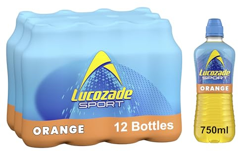 Lucozade Sport Isotonic Drink Orange Flavour with Sugars and Sweetener - 750ml |Pack of 12