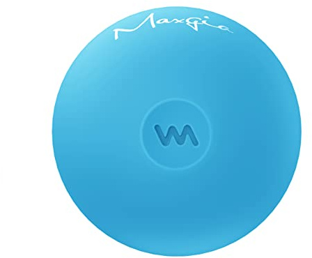 Maxgia Mini balle de massage vibrante 5 cm - Masseur portable avec 5 modes de vibration pour soulager et récupérer les muscles de la main, du pied et du fascia plantaire, bleu