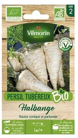 Vilmorin - Sachet de graines Persil Tubéreux Halbange BIO