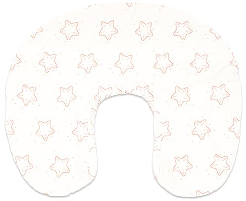 BUBBLIN - COCCOLA IL TUO BIMBO Funda de cojín de lactancia 100% algodón con cremallera retráctil (funda de almohada de lactancia, estrella)