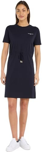 Tommy Hilfiger Damen T-Shirt Kleid 1985 Reg Mini Baumwolle, Blau (Desert Sky), XS