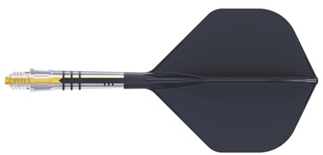 CUESOUL ROST T19 Asta e Aletta per Freccette Integrate in Carbonio, Forma Standard Grande, Set da 3