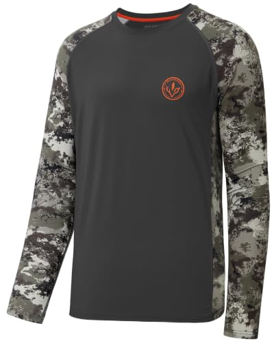 BASSDASH Chemise de chasse légère à motif camouflage pour homme, protection solaire UPF 50+, manches longues, pour la randonnée, la pêche, les panneaux en maille