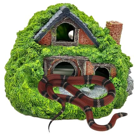 Aquarium-Fischhaus, Harz-Höhle für Reptilien, Aquarium-Dekoration, Aquarium-Ornament, Aquarium-Dekoration, Fisch-Tunnel-Haus für Aquarium, Aquarium-Dekorationen