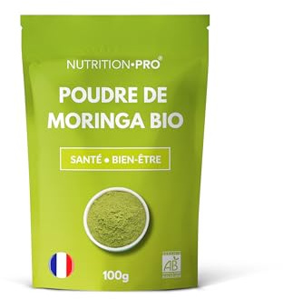 Moringa BIO en poudre | Moringa Olifeira | Superaliment Riche en Vitamines & Minéraux | Source de Protéines Complètes & Antioxydants | 100% Naturel & Bio | Vitalité & Bien-être | Nutrition•pro (100)
