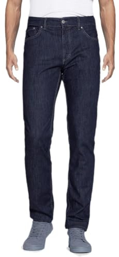 VEQUÈ Jeans Uomo Comodo Regular Fit Pantaloni Leggeri Elasticizzati Comfort Pantalone Gamba Dritta (IT, Numero, 50, Regular, Regular, Blu Scuro)