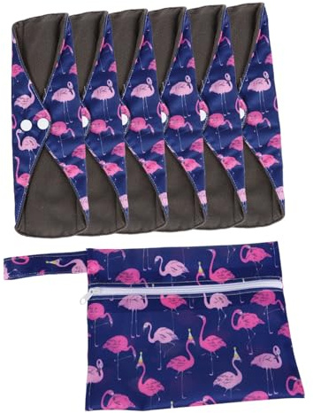 PACKOVE Serviettes Hygiéniques Réutilisables Avec De Rangement Et Compartiments Zippés Pour Séparer La Saleté