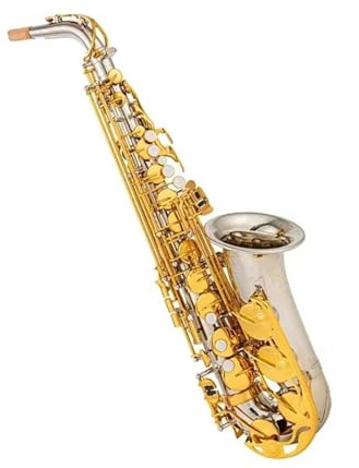 Professionell Saxofon Altsaxofon Förnicklad Professionell Blåsinstrument Med Munstyckesfodral Och Tillbehör