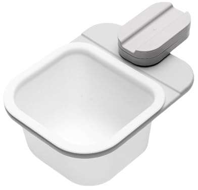 Poubelle rotative noire délicate pour bureaux avec des pinces à bords sécurisés pour maximiser la zone avant de la table - Organisateurs de poubelle de bureau modernes