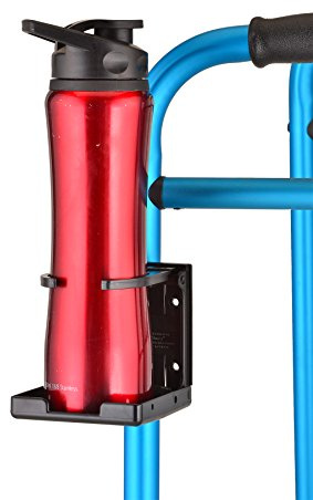 NOVA Adjustable Cup Holder for Walkers, Rollators & Wheelchairs – Folding Drink Holder Fits 3/4”, 7/8” & 1” Tubes, Holds 2.25”–3.75” Cups, Durable, Easy Install