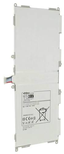 vhbw Akku kompatibel mit Samsung Galaxy Tab 4 VE 10.1 LTE-A, SM-T530, 4 Education, SM-T531 Notebook (6800 mAh, 3,8 V, Li-Polymer)