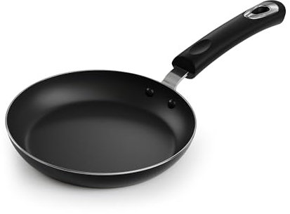 KICHLY Small Nonstick Induction Frying pan - Multipurpose All cooktop Pan for Home Kitchen or Restaurant, Scratch Resistant, Bakelite Handles (20cm, 8 inch, Black, 1 Piece)