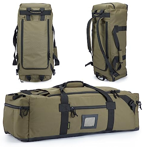 86l Large Duffel Bag For Travel, Gym & Sports - Water Repellent Polyester, Hidden Straps, Shoe Compartment - Perfect Luggage Duffle Bag Or Backpack For Men & Women