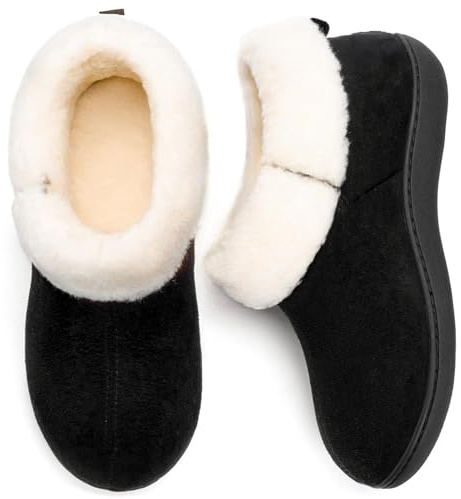 RockDove Botín de Comodidad de Espuma Viscoelástica y Ante Sintético para Mujer, 38 EU, Negro