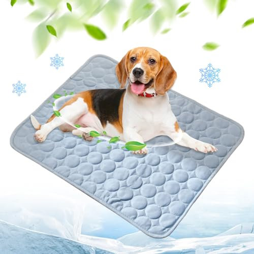 FUXNGZI Kühlmatte für Den Sommer, 2024 Neu Kühlmatte Hund, Hundekühlmatte für Hund & Katze Selbstkühlende Matte für Haustiere Summer Pet Ice Pad Abrieb- und Bissfest Natürliche Kühlung (05, S)