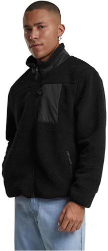 Urban Classics Veste Teddy avec Col Montant Homme Veste mi-saison noir XL 100% Polyester