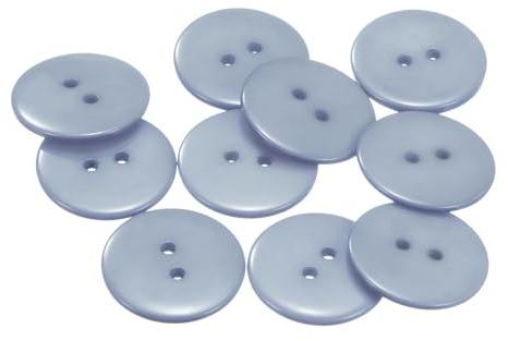 HARFINGTON 10pcs Sewing Button 1(25mm) 2 Holes Resin Round Craft Replacement Buttons for Clothing DIY Crafts Decoration, Grey