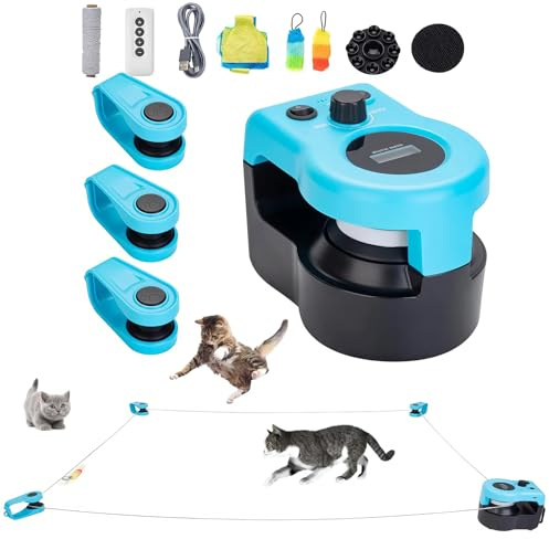 WHIPIN Jouet interactif pour Chat, Tapis de Course pour Chat avec télécommande/Automatique, Roue d'exercice pour Chat, Tapis de Course pour Chat, Tapis de Course pour Chat à Vitesse réglable