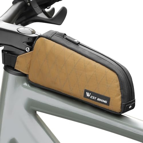 ZIMAOER Sacoche de Cadre Vélo Ultra Légère 1L – Étanche – Forme Étroite pour Vélo de Course, VTT et Gravel – Montage Flexible avec Vis ou Bandes