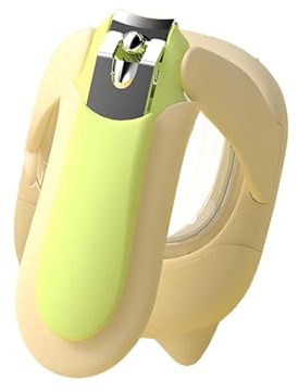 Tagliaunghie per bambini, tagliaunghie elettrico per bambini, con luce LED e 25 x ingrandimento, strumento automatico di sicurezza per unghie per bambini, uso familiare a casa e in viaggio