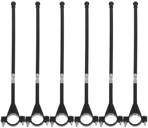iplusmile 6 pezzi Aste per Bandiere Manubrio Bicicletta in Plastica Regolabili e Resistenti al Vento per Bici Facili da Montare e Rimuovere Supporto Stabile per Bandierine da Ciclismo