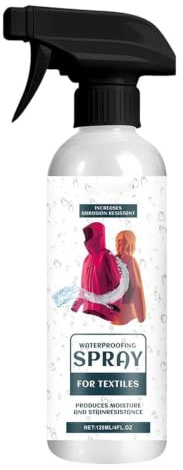 Spray impermeabilizzante per giacche, 120 ml, barriera protettiva per tessuti e tende, protezione in tela ad alta resistenza, trattamento idrorepellente rapido, abbigliamento da campeggio, zaini