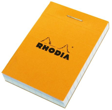 Rhodia 10200C Notizblock (kariert, 52 x 75 mm, 80 Blatt) 1 Stück orange