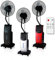 DARDARUGA Digital Stand-Ventilator mit Sprühnebel Wasserkühlung Frosty WFD (Tank XXL 3,10 Liter) IONISATOR, Insektenschutzmittel, Aroma Diffuser, Timer, Fernbedienung, Oszillierend, Leise (SILBER)